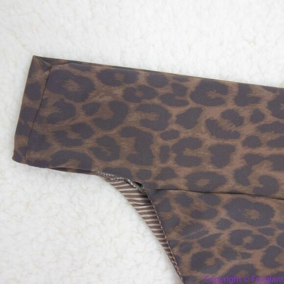 NEW Acacia Mateo bikini bottom leopard animal print brown,‎ L - Picture 11 of 14